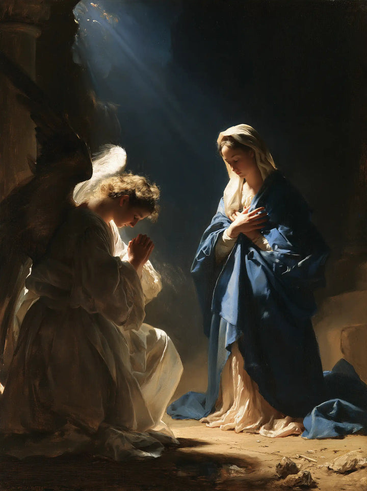 The Annunciation - Midnight Blue Chiaroscuro · Portrait n° 12