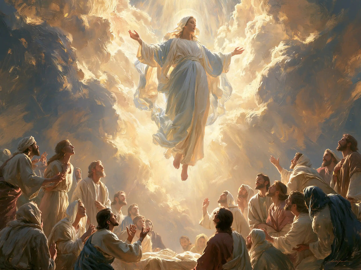 The Assumption of Mary — Ascent in Pearlescent Veils