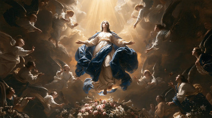 The Assumption of Mary — Light upon the Flower-Filled Tomb