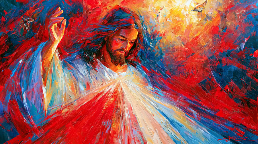 Divine Mercy Jesus – Expressionist · Landscape no. 8