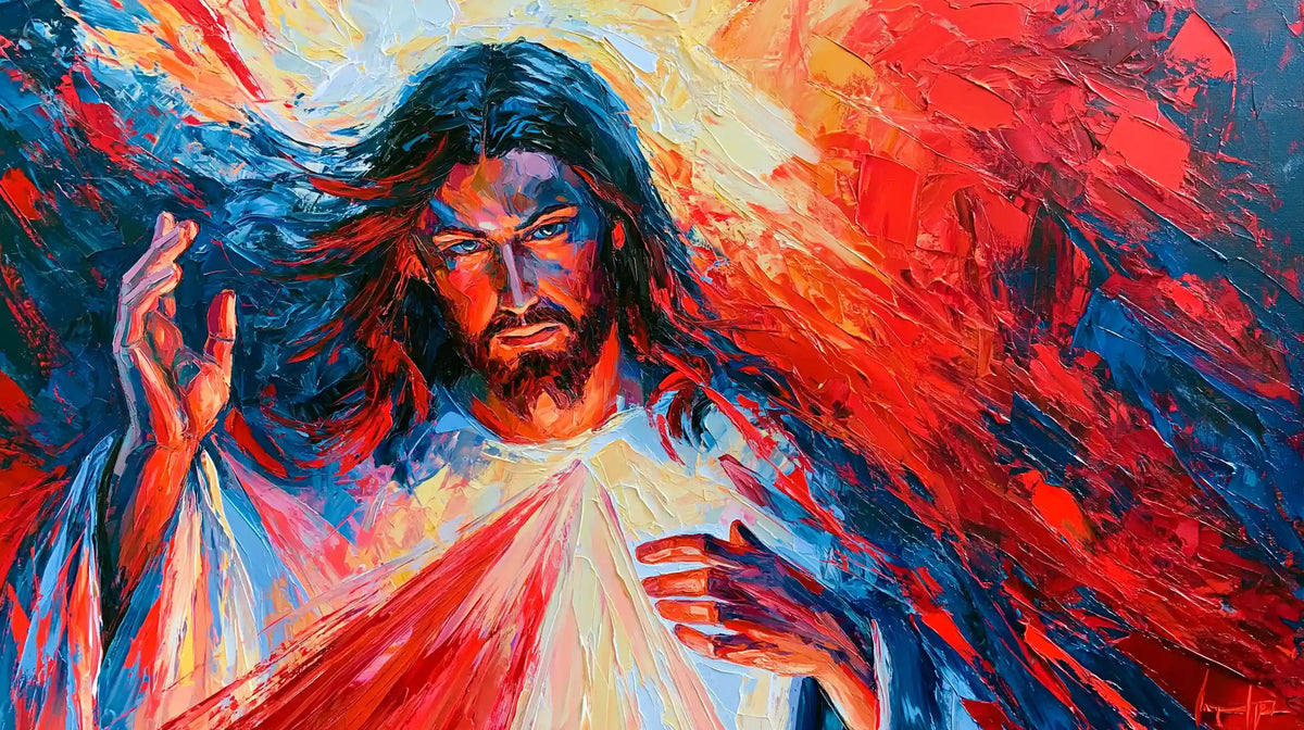 Divine Mercy Jesus – Expressionist · Landscape no. 10