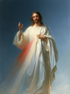Divine Mercy Jesus – Rays Across the Azure Sky