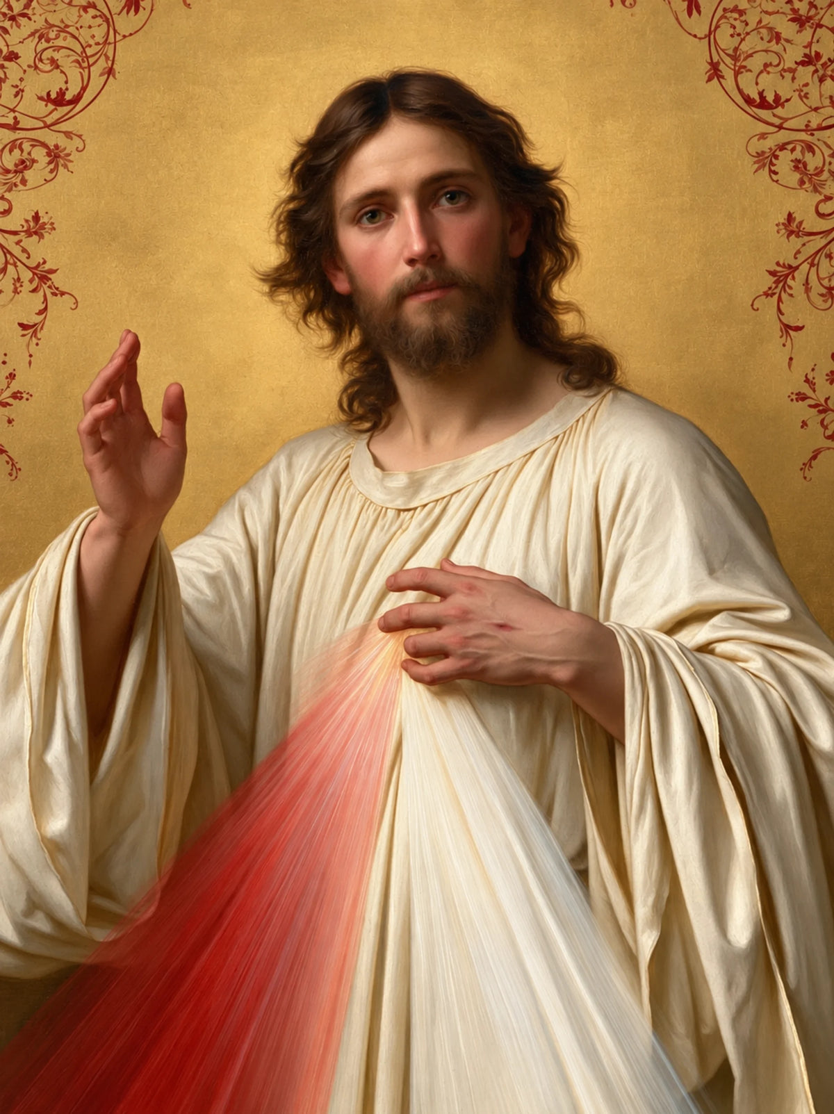Divine Mercy Jesus – Icon of Golden Compassion