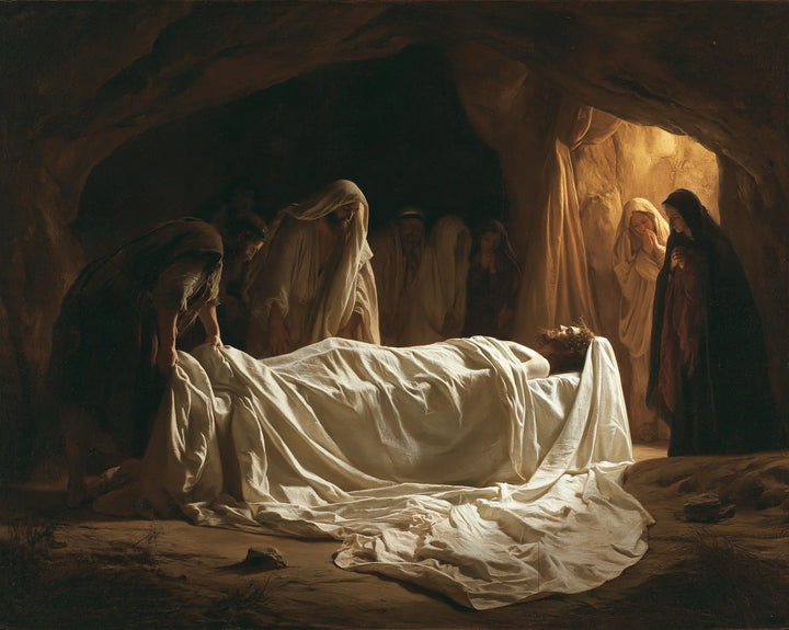 The Entombment of Jesus Christ — Silence Between Shadow and the Golden Door