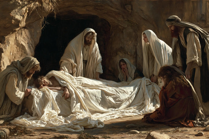 The Entombment of Jesus Christ — The Cloth Held Beside the Head