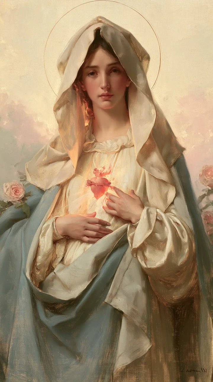 The Immaculate Heart of Mary — The Presence Beneath the Unfurled Veil
