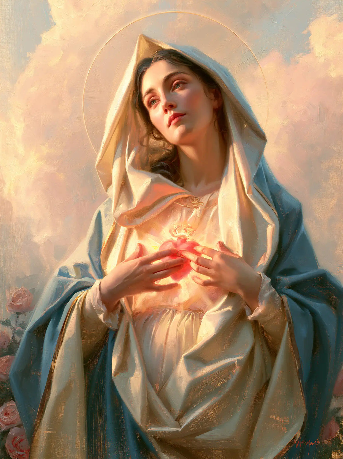 The Immaculate Heart of Mary — Fingers Gathered in the Tender Ray