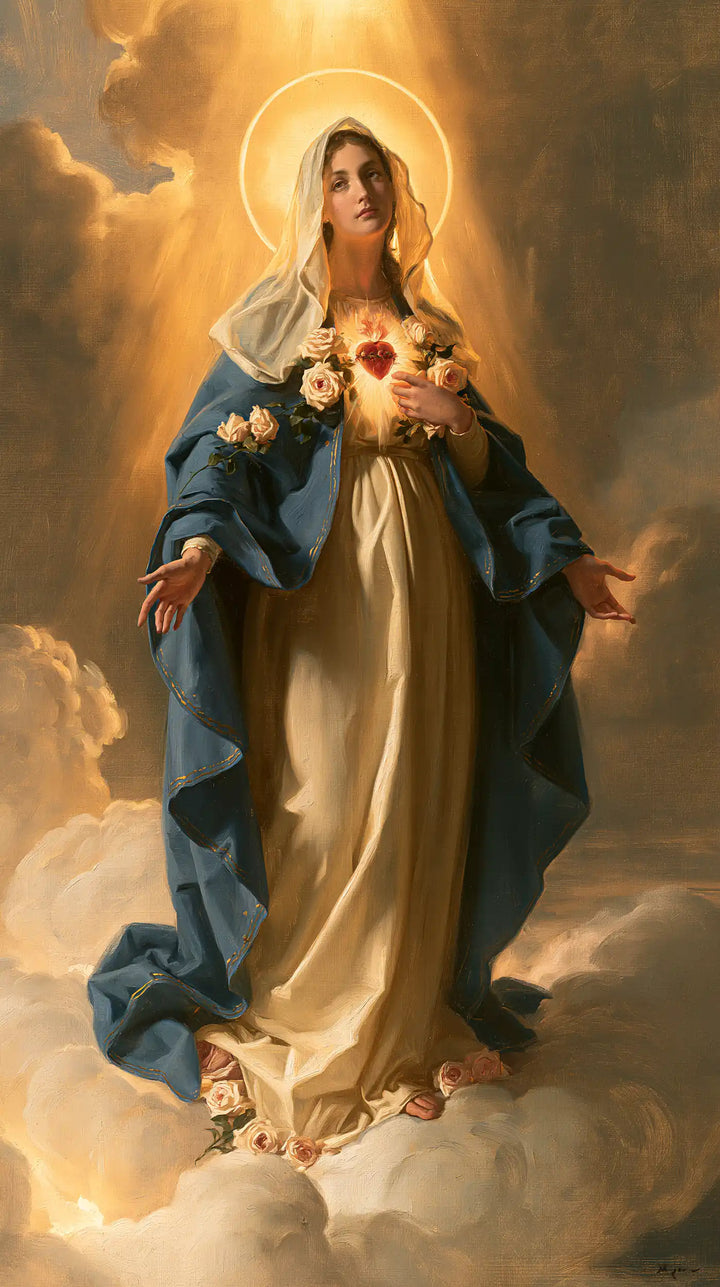 The Immaculate Heart of Mary — The Luminous Circle and the Ivory Robe