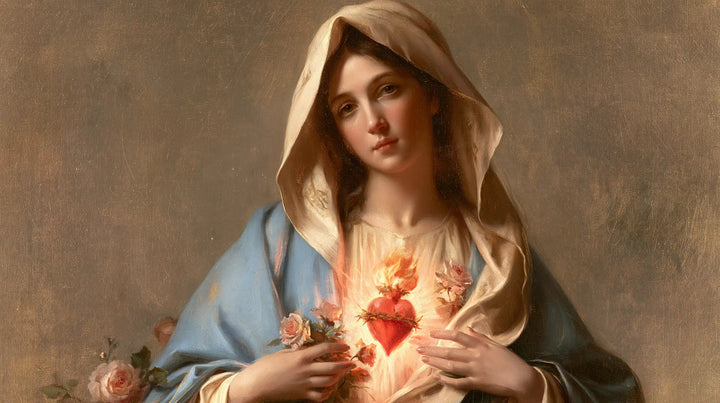 The Immaculate Heart of Mary — Roses Beside the Welcomed Heart