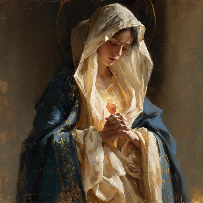 The Immaculate Heart of Mary — The Heart Alight in the White Folds