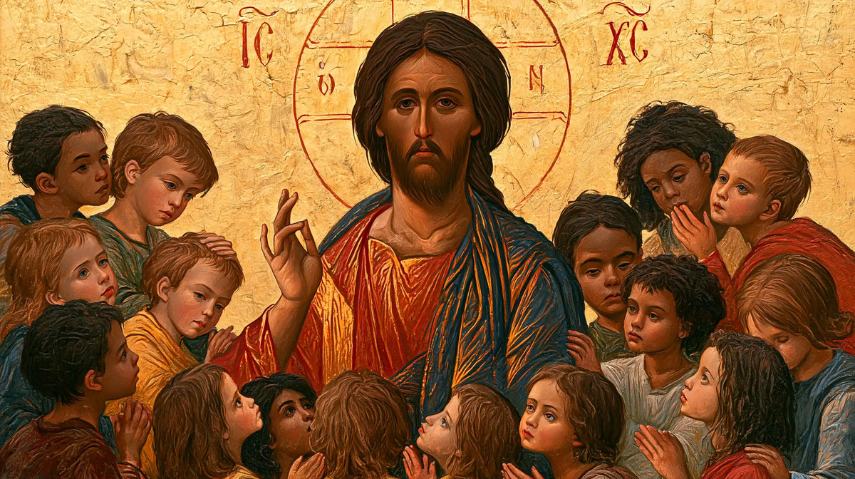 Jesus and the Children - Contemporary Byzantine · Landscape n° 12