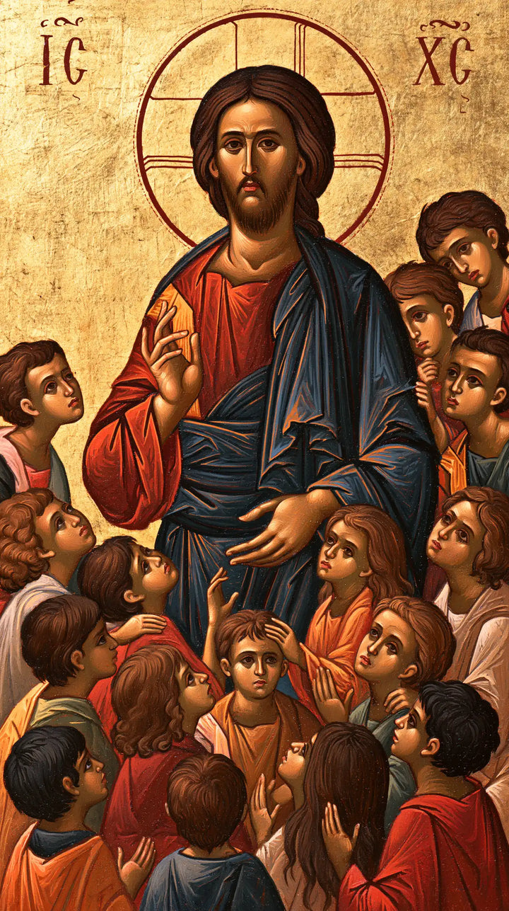 Jesus and the Children — The Lowered Palm above the Little Brows