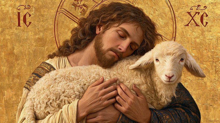 Jesus and the Lamb - Contemporary Byzantine · Landscape n° 9