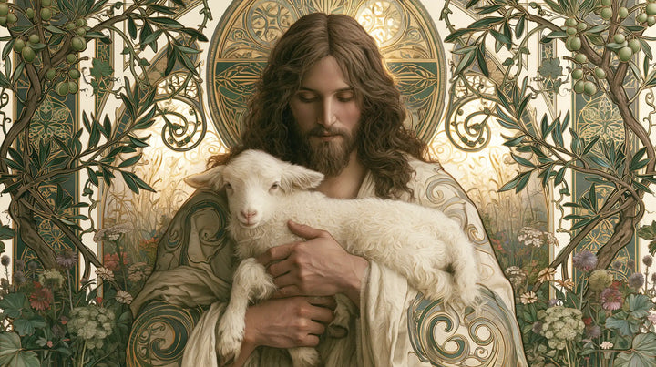 Jesus and the Lamb — The Ordered Garden of Peace