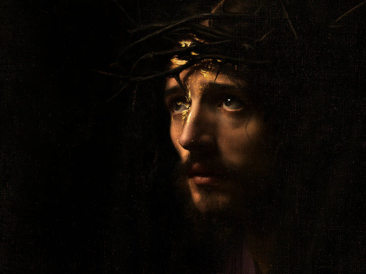 Jesus Crowned with Thorns — Waiting in the Depth of Black
