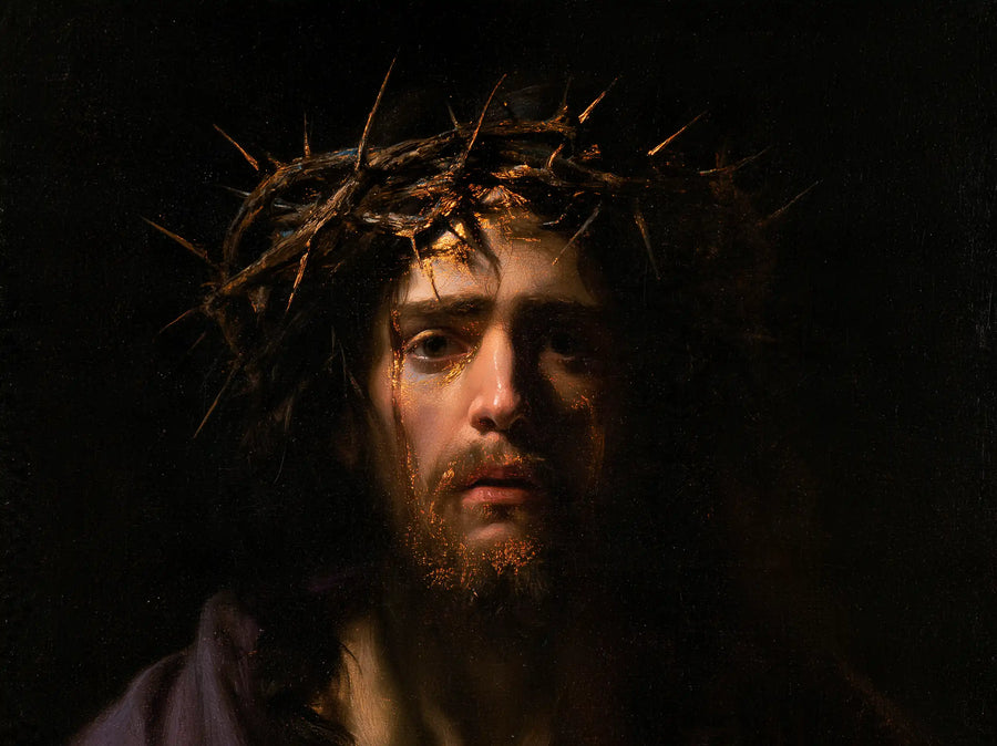 Jesus Crowned with Thorns — The Violet Cloak in the Night