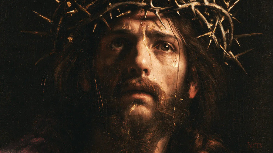 Jesus Crowned with Thorns — The Breath beneath Long Thorns