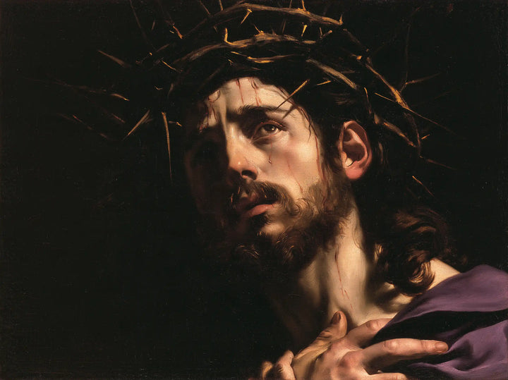 Jesus Crowned with Thorns — The Heart beneath Outstretched Fingers