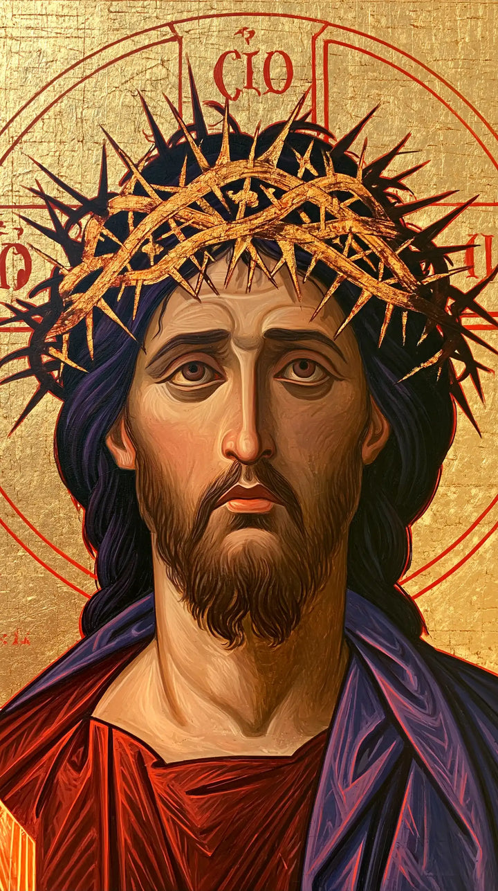 Jesus Crowned with Thorns — The Golden Braid upon Blue Hair