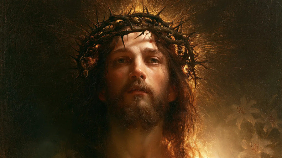 Jesus Crowned with Thorns — The Halo above Golden Mist