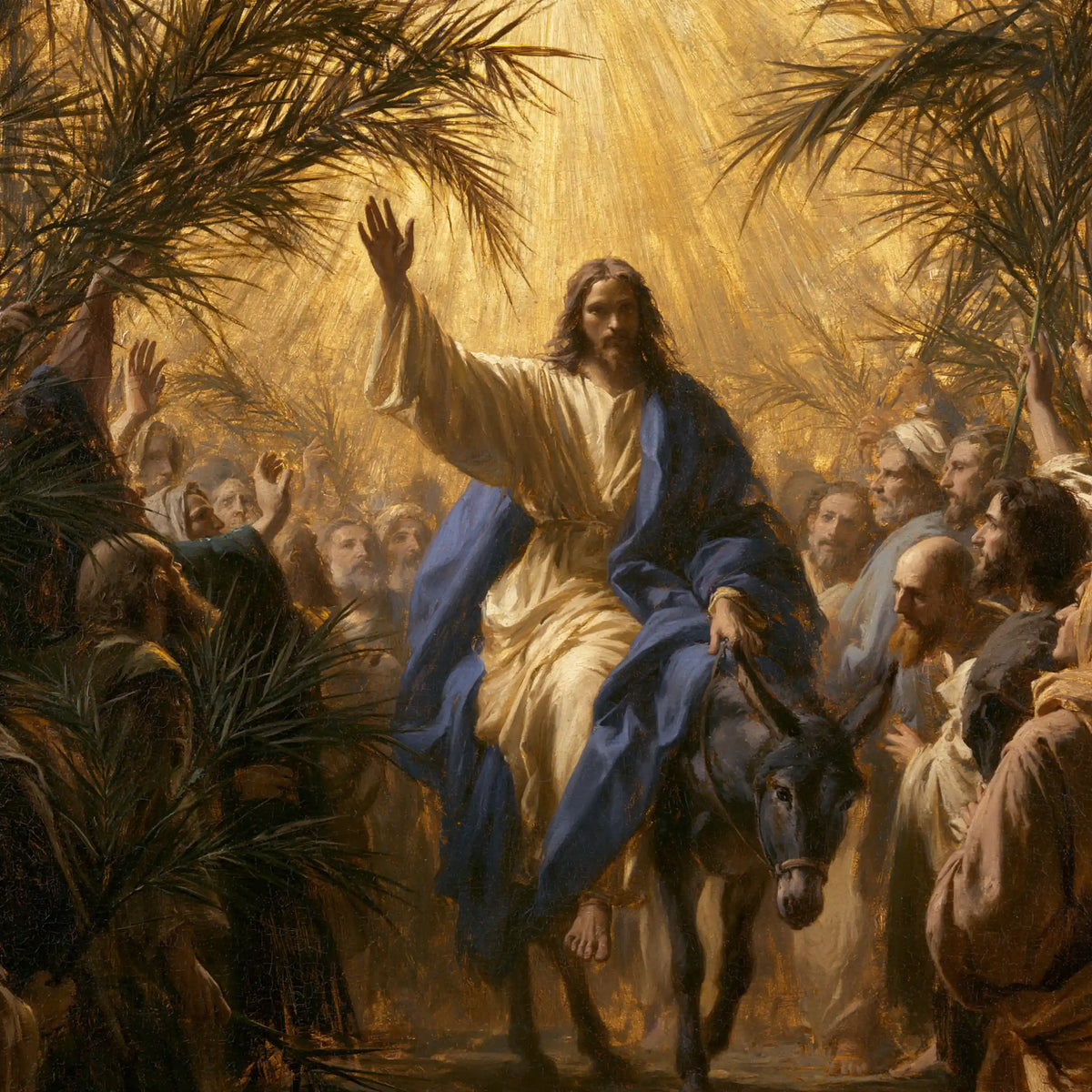 Jesus Enters Jerusalem – Sacred Gold · Square no. 2