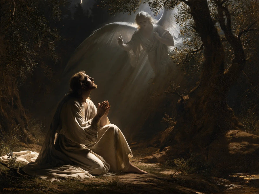 Jesus in Gethsemane - Jesus and the Consoling Angel · Landscape n° 5