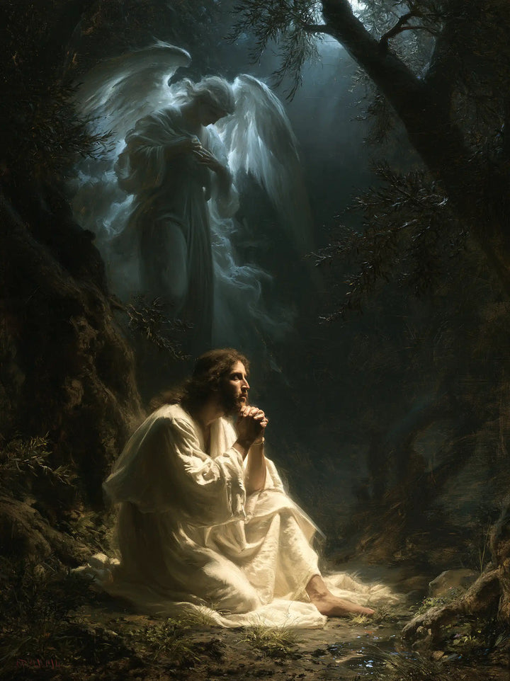 Jesus in Gethsemane — The Wing in the Breath of Branches