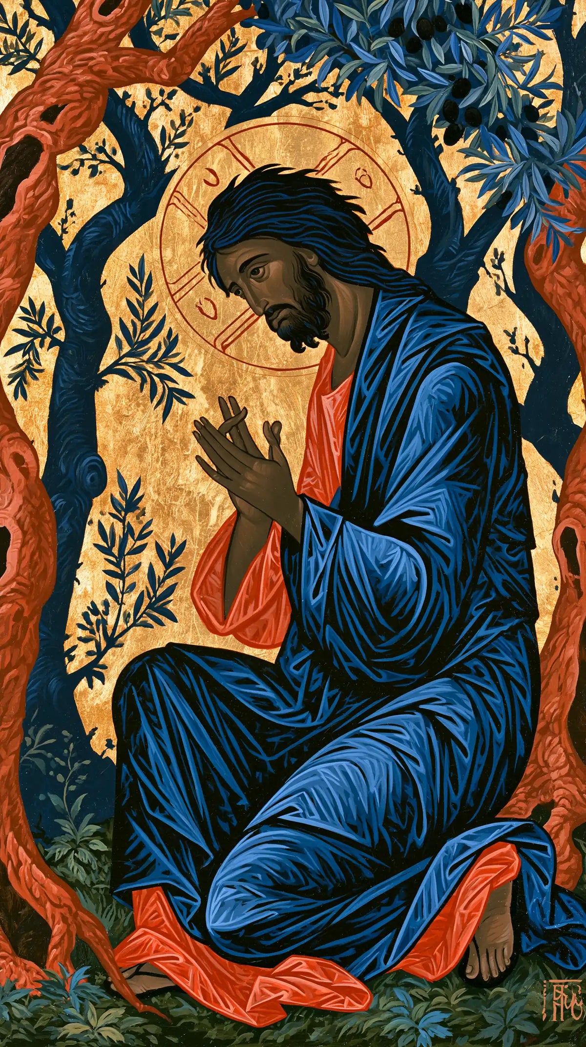 Jesus in Gethsemane - Contemporary Byzantine · Portrait n° 4