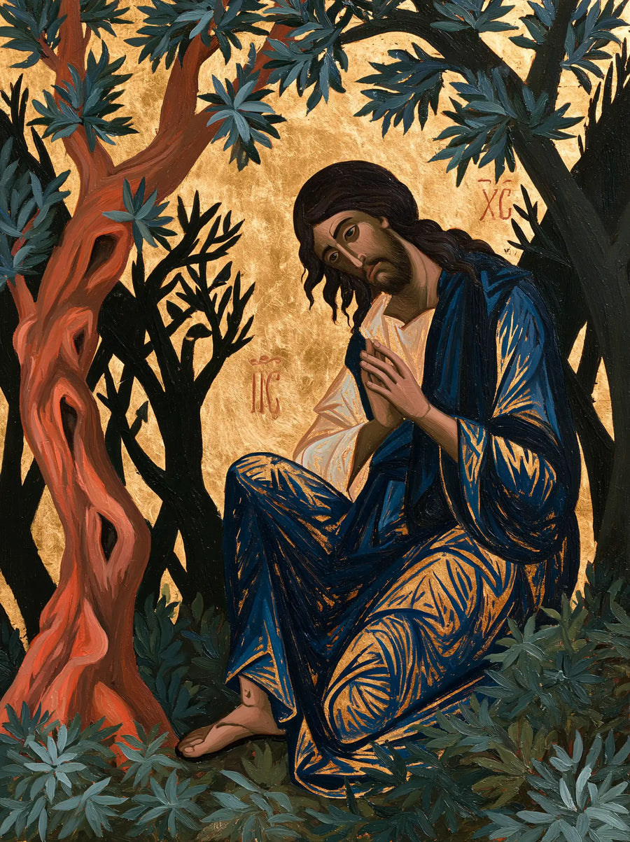 Jesus in Gethsemane - Contemporary Byzantine · Portrait n° 12