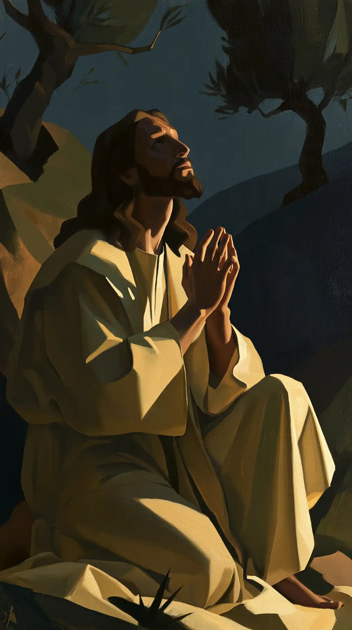 Jesus in Gethsemane - Contemporary Minimalism · Portrait n° 7