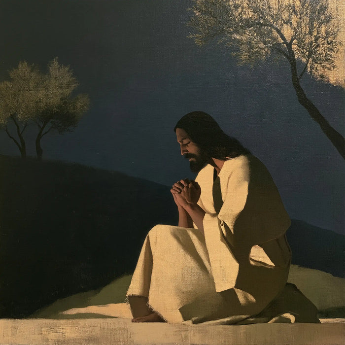 Jesus in Gethsemane - Contemporary Minimalism · Square n° 8