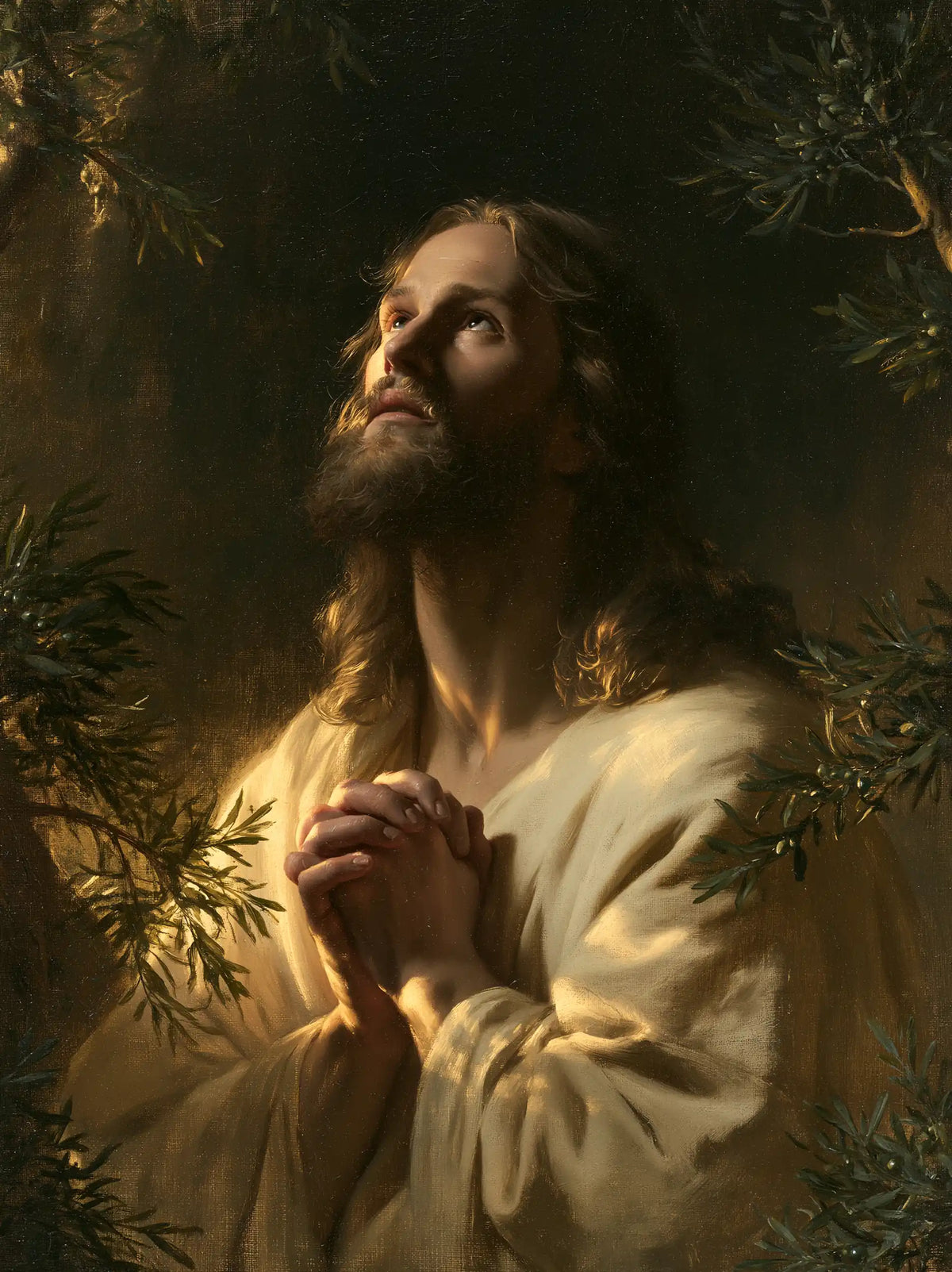 Jesus in Gethsemane — The Gaze above Quiet Hands