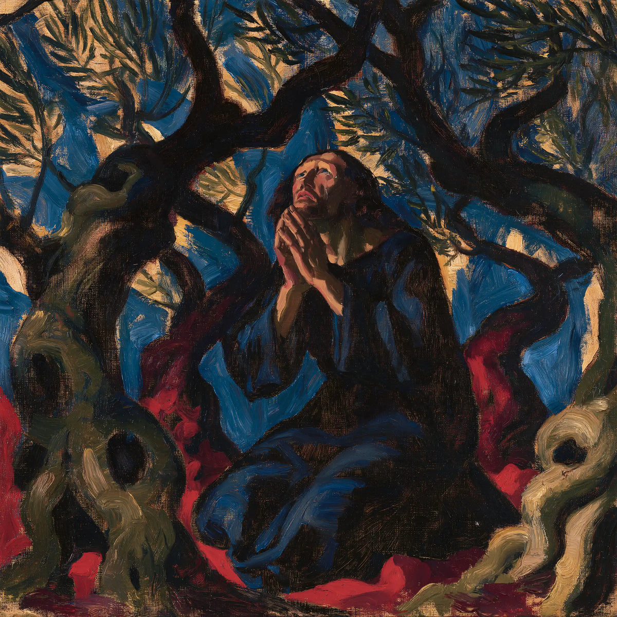 Jesus in Gethsemane — Supplication in the Veins of Wood