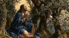 Jesus in Gethsemane — The Halo in Silver Foliage