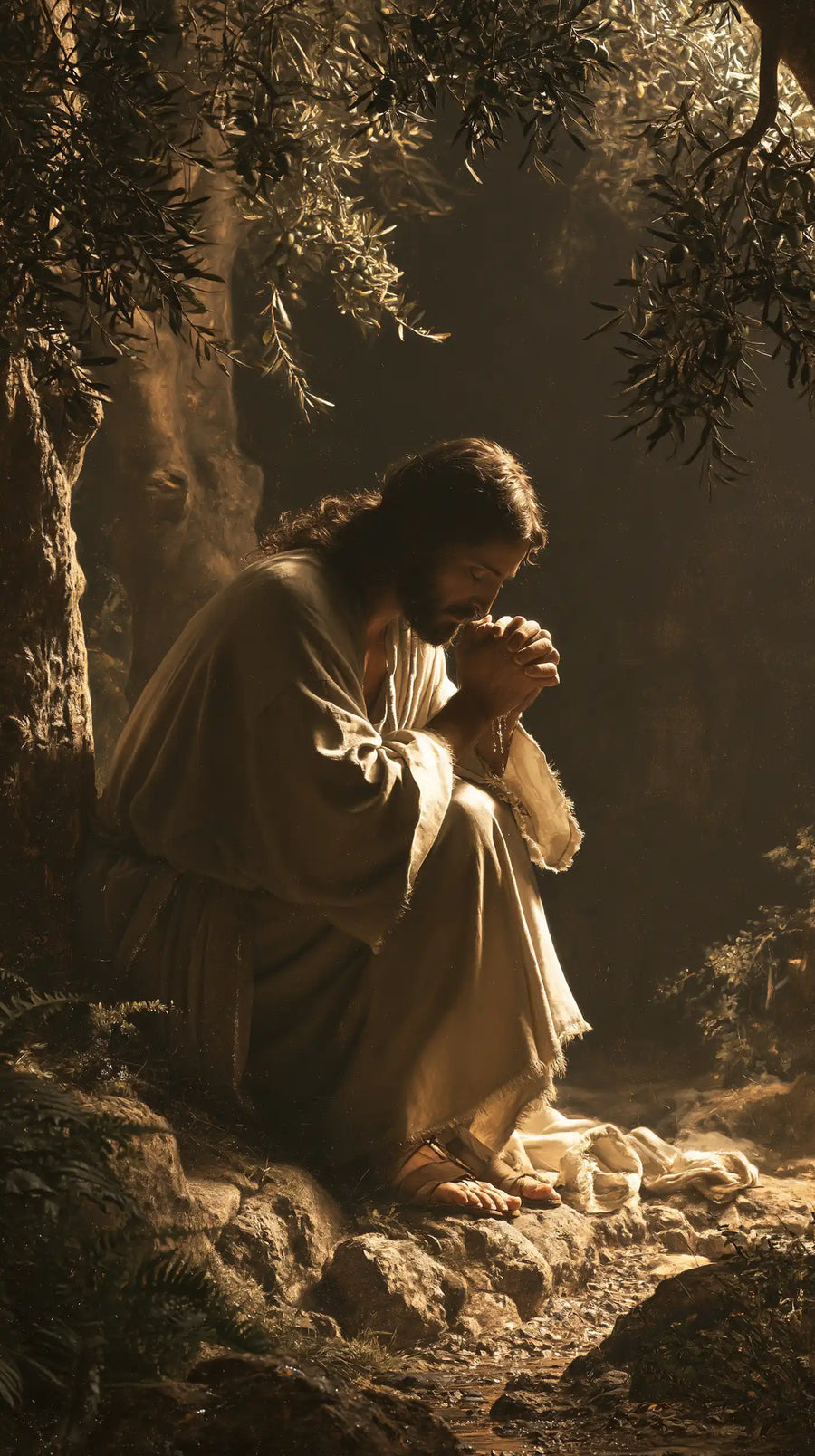 Jesus in Gethsemane — Silence beside Honey-Coloured Stones