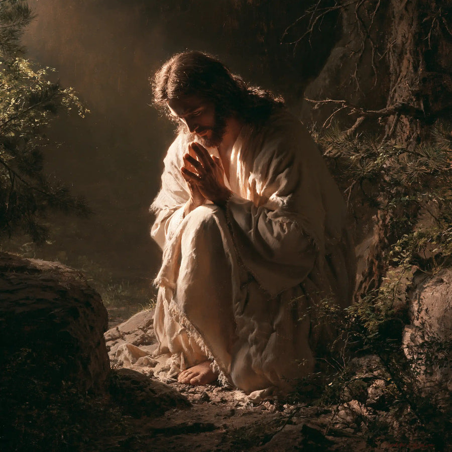 Jesus in Gethsemane — Ivory Held Close to the Heart
