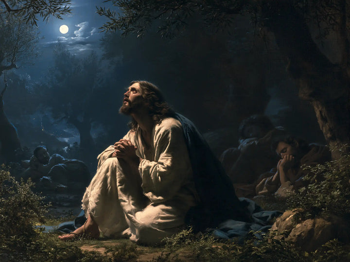 Jesus in Gethsemane - Jesus and the Sleeping Apostles · Landscape n° 6