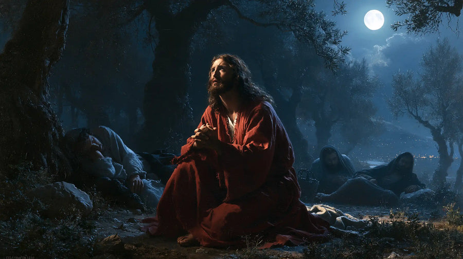 Jesus in Gethsemane - Jesus and the Sleeping Apostles · Landscape n° 13