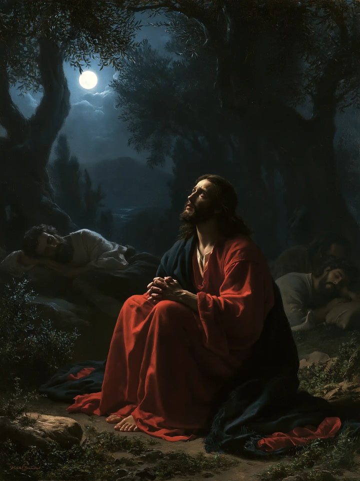Jesus in Gethsemane - Jesus and the Sleeping Apostles · Portrait n° 11