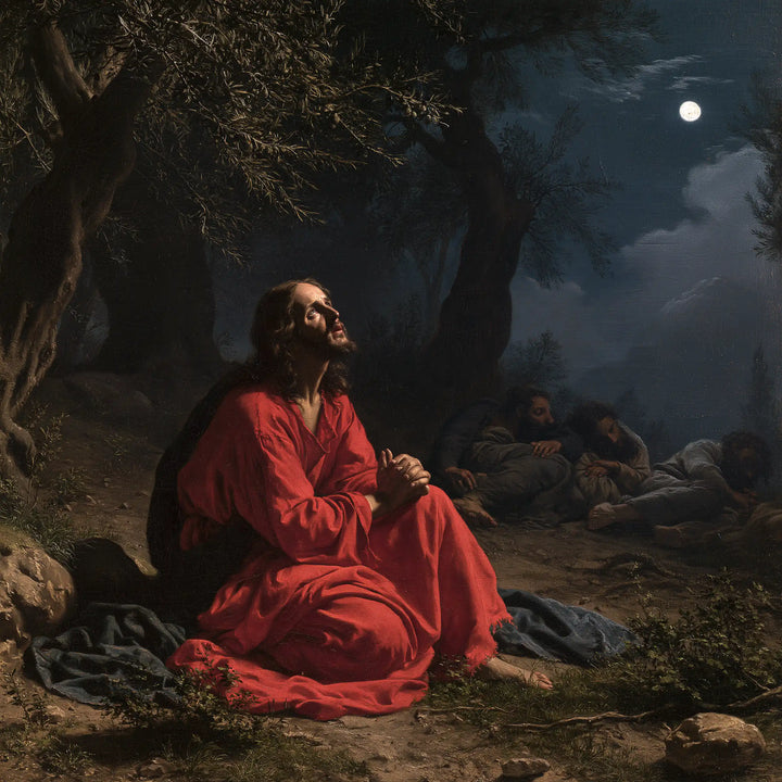 Jesus in Gethsemane - Jesus and the Sleeping Apostles · Square n° 6