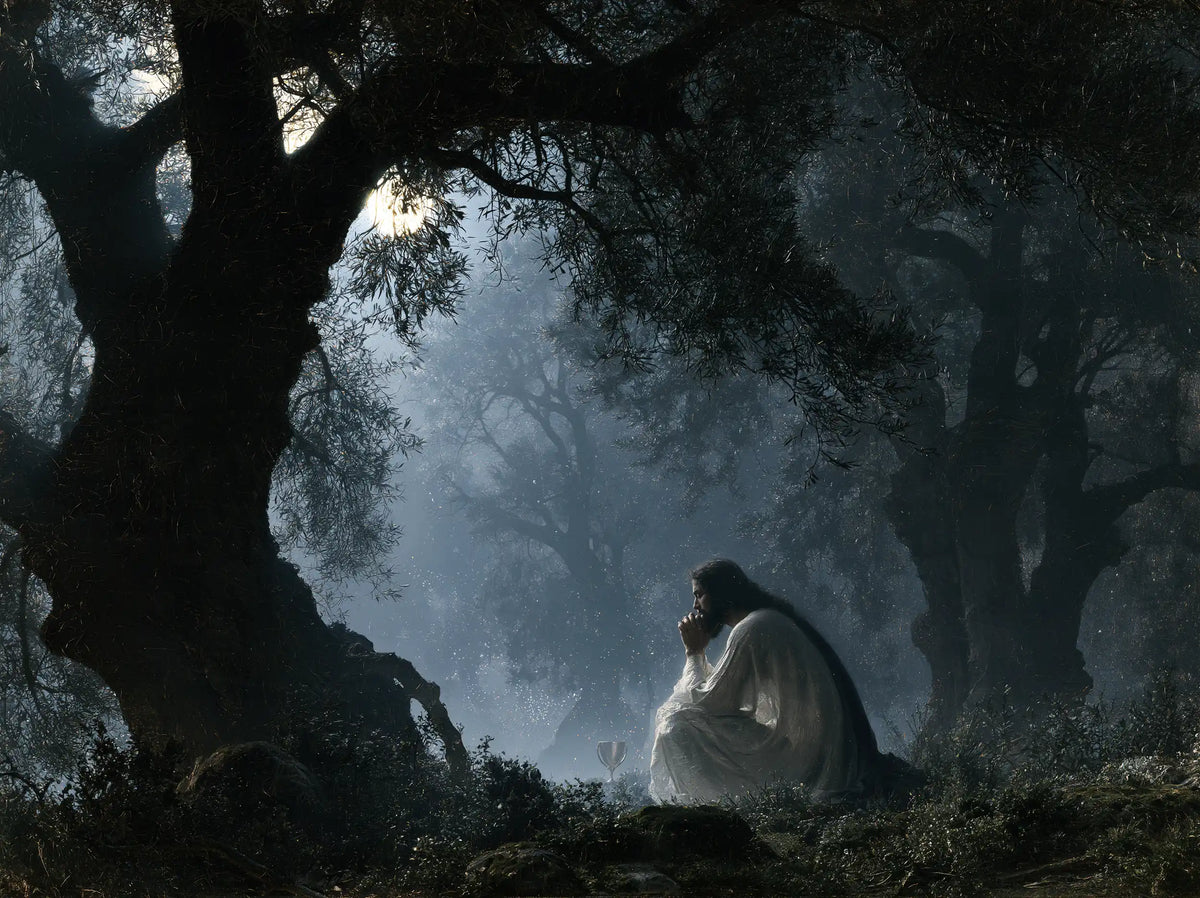 Jesus in Gethsemane — Silence in the Blue-Ash Forest
