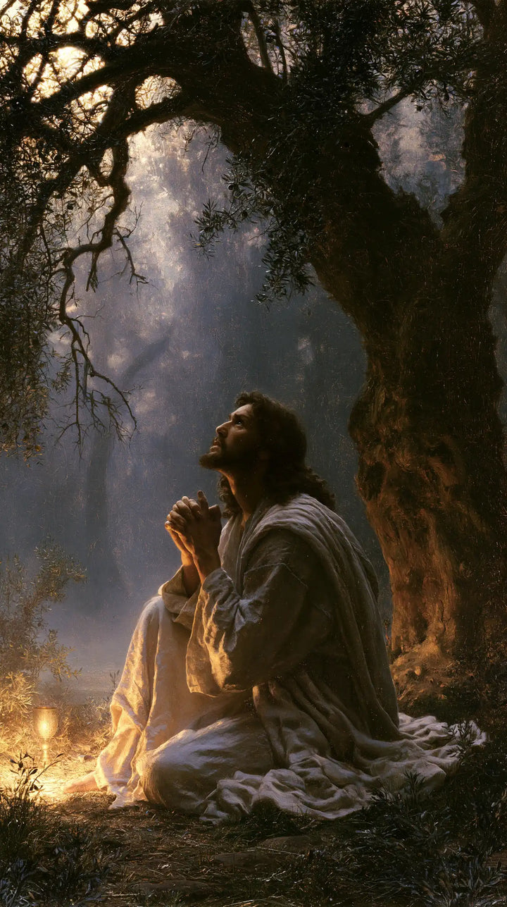 Jesus in Gethsemane — Prayer beside the Little Flame