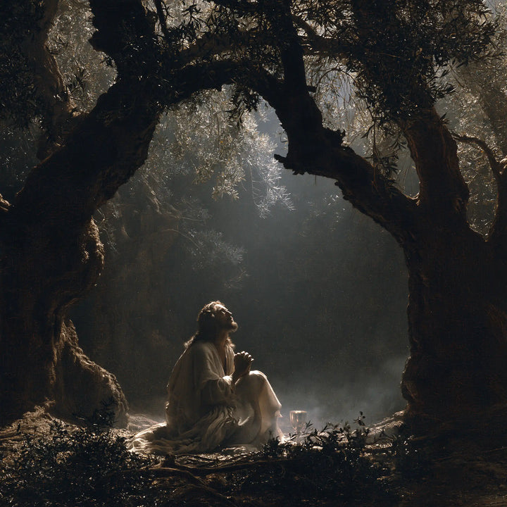 Jesus in Gethsemane - Symbolist · Square n° 3