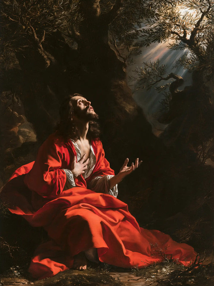 Jesus in Gethsemane — Prayer in the Rising Cloak