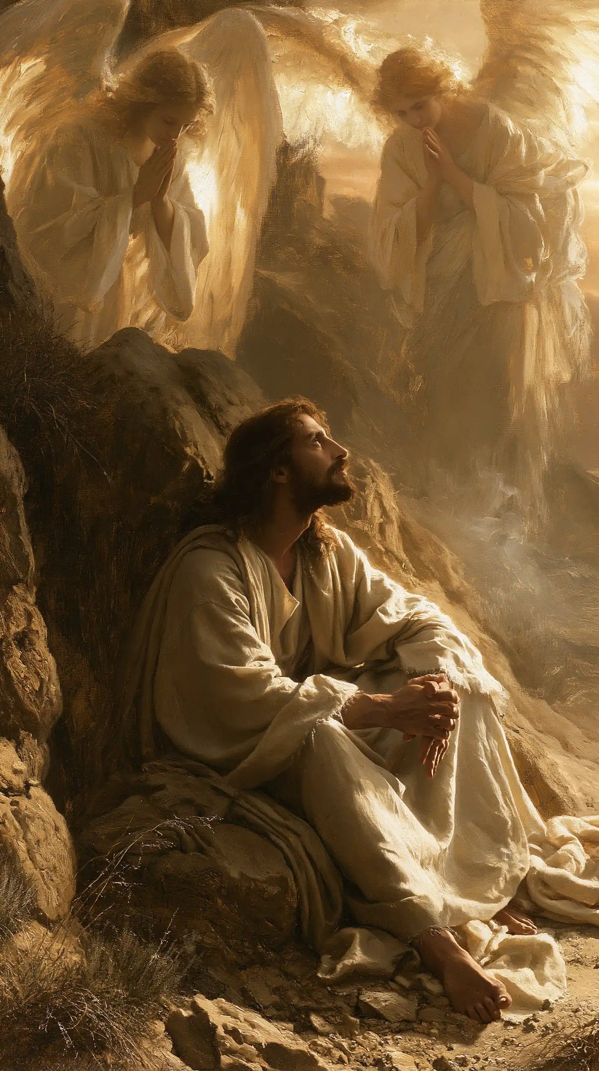 Jesus in the Desert — The Gaze Towards Morning Wings