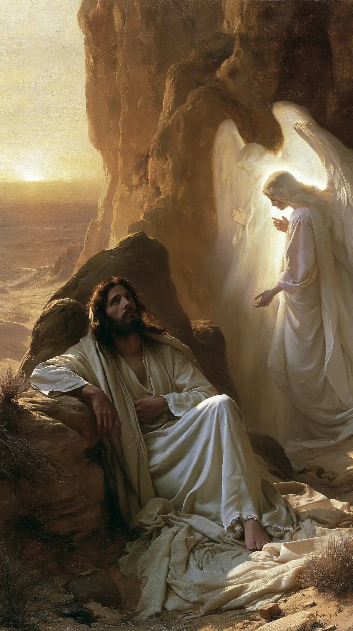 Jesus in the Desert — The Angel at the Shelter’s Threshold