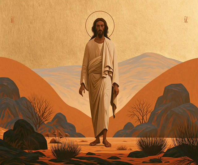 Jesus in the Desert - Contemporary Byzantine · Landscape n° 4