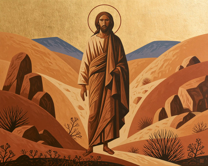 Jesus in the Desert - Contemporary Byzantine · Landscape n° 8