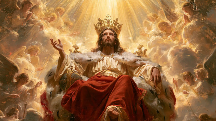 Jesus the King — Crimson in the Glory of Clouds