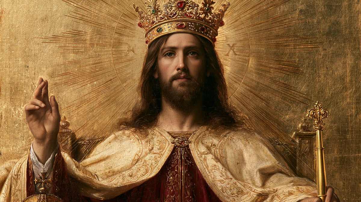 Jesus the King — The Face in the Circle of Golden Lines